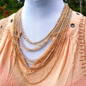 Nwt A New Day Chain, Beaded Multi-Strand Necklace
